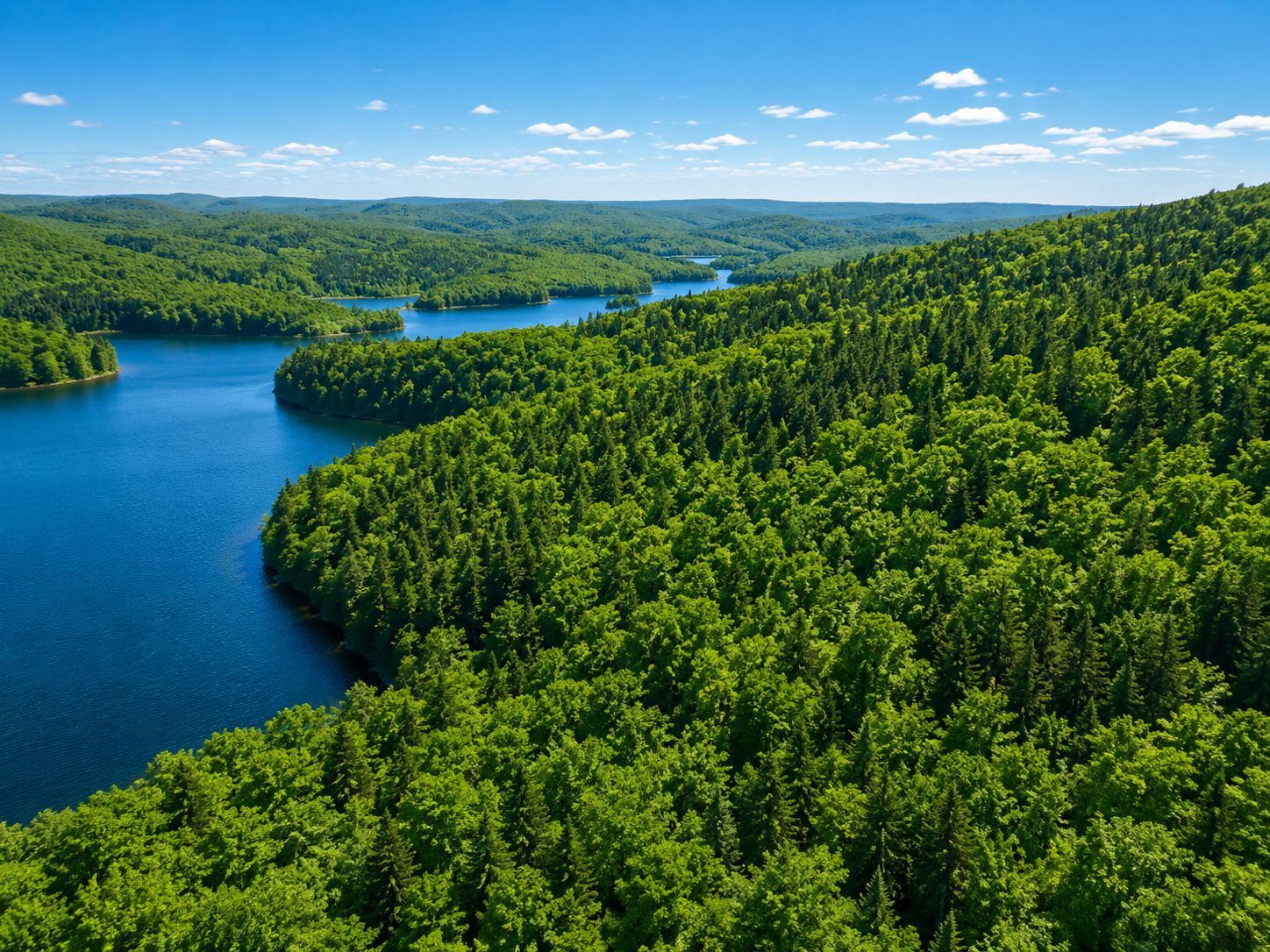 Forested expanse of the estate’s six lots